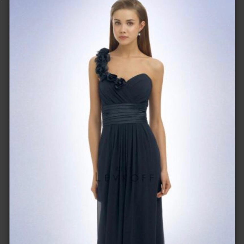 Bill Levkoff One Shoulder Bridesmaid Dress 334